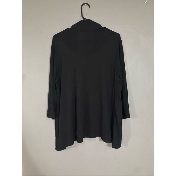 Notations Black Multicolored Cardigan Built In Tank 3/4 Sleeve Size 1X - Picture 6 of 6